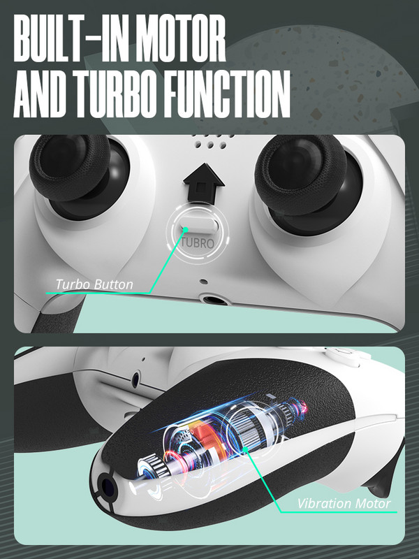 DATA FROG Controler wireless compatibil Bluetooth pentru controler PS4 Gamepad pentru PC Joystick pentru consola de jocuri PS4 Pro/Slim 2023