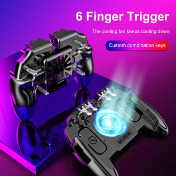 M10/M11 Trigger Gamepads Дълъг експлоатационен живот Чувствителен Лесен за задържане 6 Finger Trigger PUBG Controller Игрален геймпад