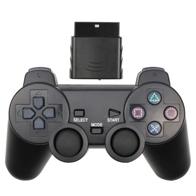 Belaidis žaidimų pultelis, skirtas Sony PS2 valdiklis, skirtas Playstation 2 konsolės vairasvirtei dvigubo vibracijos smūgio valdymo pultas USB kompiuterinių žaidimų valdiklis