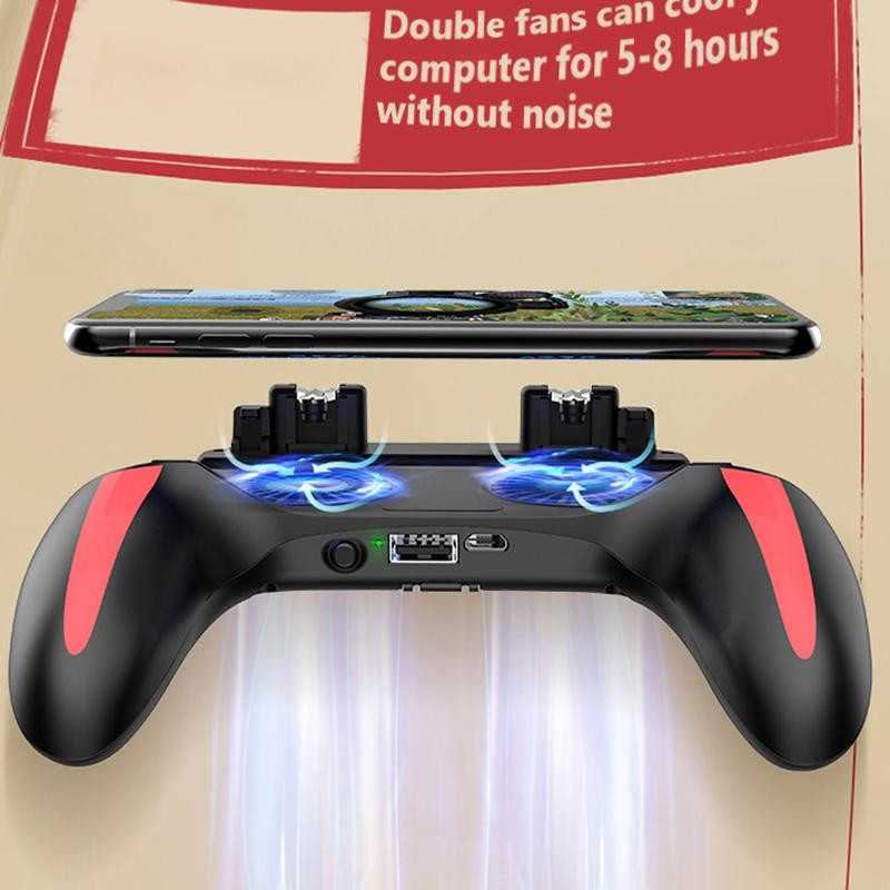 H10 Dodaci za igranje Ručni grip Kontroler igre Joystick Gamepad za Pubg Trigger Dual Cooling Ventilator Hladnjak za igre za telefon