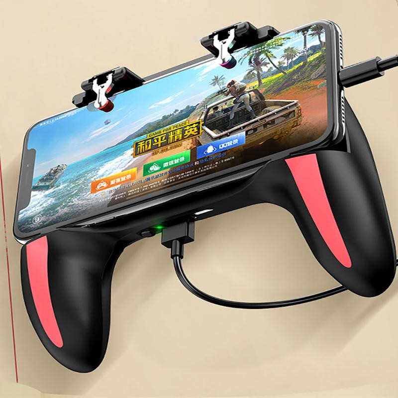 H10 Dodaci za igranje Ručni grip Kontroler igre Joystick Gamepad za Pubg Trigger Dual Cooling Ventilator Hladnjak za igre za telefon
