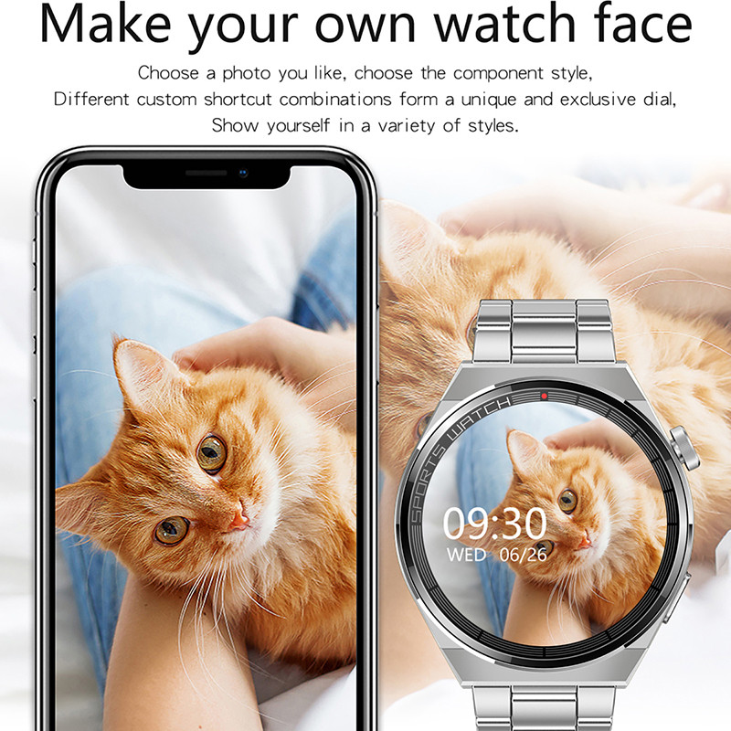 2022 Nou ceas inteligent NFC Bluetooth Call pentru bărbați Ceas personalizat față Buton rotativ de încărcare fără fir IP68 Ceas inteligent sport rezistent la apă