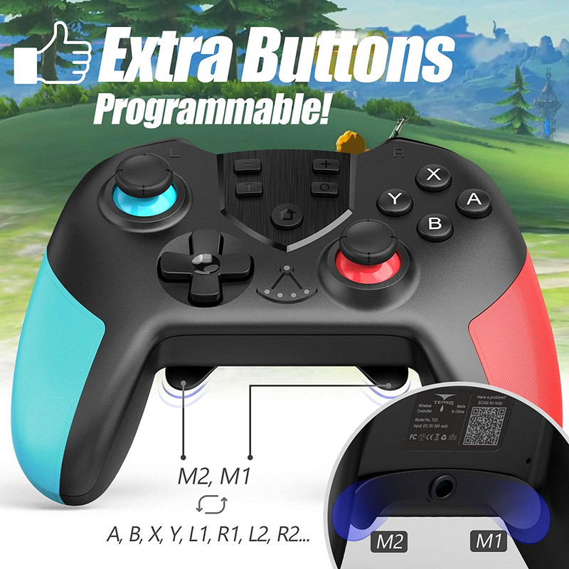 Controler de joc fără fir pentru controler Nintendo Switch Gamepad Bluetooth pentru controler NS Switch Joystick Bluetooth cu NFC