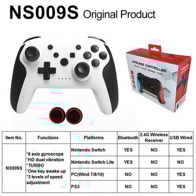 Controler wireless Bluetooth pentru Switch Pro PC PS3 Joystick Gamepad NFC Gamepad profesional fără întârzieri Livrare gratuită