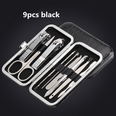 7/8/12/16/19db Vágó körömvágó szett Lábköröm olló Rozsdamentes acél körömvágó manikűr szépségápolási eszköz készlet