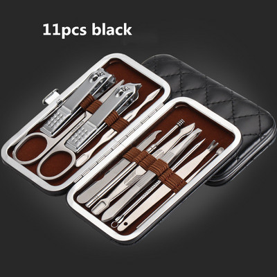 7/8/12/16/19db Vágó körömvágó szett Lábköröm olló Rozsdamentes acél körömvágó manikűr szépségápolási eszköz készlet