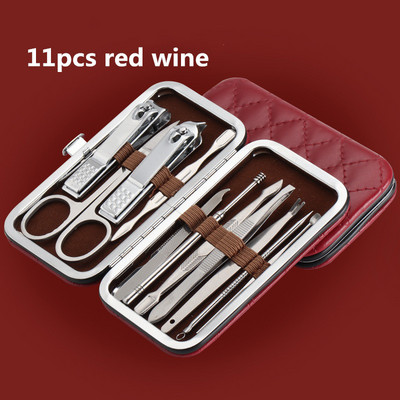 7/8/12/16/19db Vágó körömvágó szett Lábköröm olló Rozsdamentes acél körömvágó manikűr szépségápolási eszköz készlet