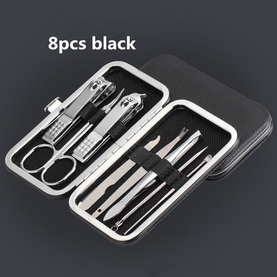 7/8/12/16/19db Vágó körömvágó szett Lábköröm olló Rozsdamentes acél körömvágó manikűr szépségápolási eszköz készlet