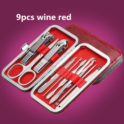 7/8/12/16/19db Vágó körömvágó szett Lábköröm olló Rozsdamentes acél körömvágó manikűr szépségápolási eszköz készlet