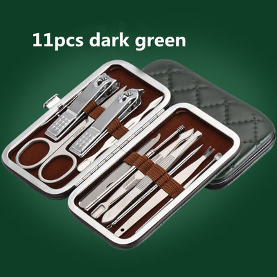 7/8/12/16/19db Vágó körömvágó szett Lábköröm olló Rozsdamentes acél körömvágó manikűr szépségápolási eszköz készlet