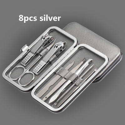 7/8/12/16/19db Vágó körömvágó szett Lábköröm olló Rozsdamentes acél körömvágó manikűr szépségápolási eszköz készlet