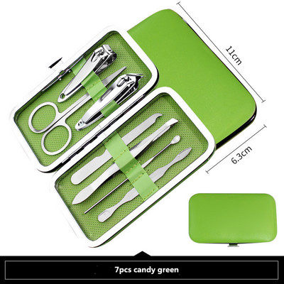 7/8/12/16/19db Vágó körömvágó szett Lábköröm olló Rozsdamentes acél körömvágó manikűr szépségápolási eszköz készlet