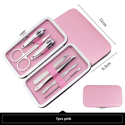 7/8/12/16/19db Vágó körömvágó szett Lábköröm olló Rozsdamentes acél körömvágó manikűr szépségápolási eszköz készlet