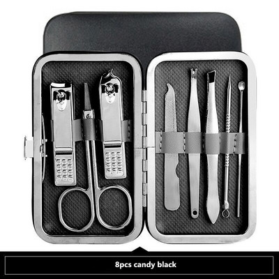 7/8/12/16/19db Vágó körömvágó szett Lábköröm olló Rozsdamentes acél körömvágó manikűr szépségápolási eszköz készlet