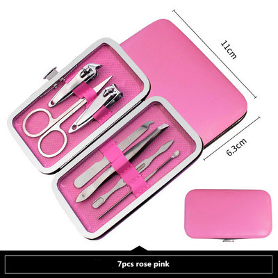 7/8/12/16/19db Vágó körömvágó szett Lábköröm olló Rozsdamentes acél körömvágó manikűr szépségápolási eszköz készlet