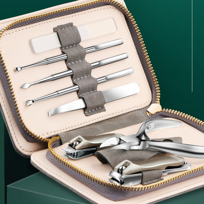 Set de 8 bucăți/set de tăietoare de unghii, foarfece pentru tăierea unghiilor din oțel inoxidabil, set de instrumente de tăiat unghii de înaltă calitate, set portabil de călătorie