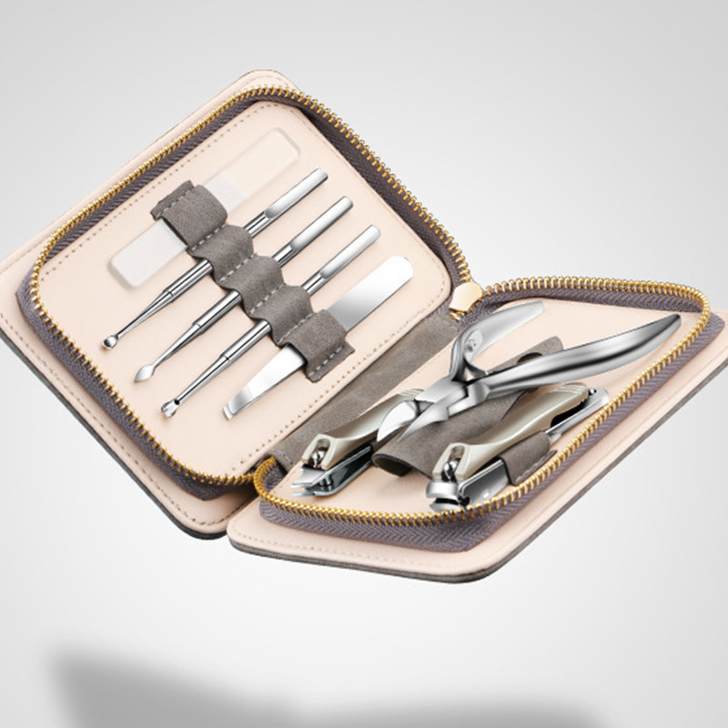 Set de 8 bucăți/set de tăietoare de unghii, foarfece pentru tăierea unghiilor din oțel inoxidabil, set de instrumente de tăiat unghii de înaltă calitate, set portabil de călătorie