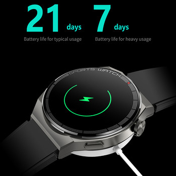 2022 Нов смарт часовник с NFC Bluetooth обаждане за мъже Персонализиран циферблат Безжично зареждане с въртящ се бутон Спортен водоустойчив смарт часовник Човек