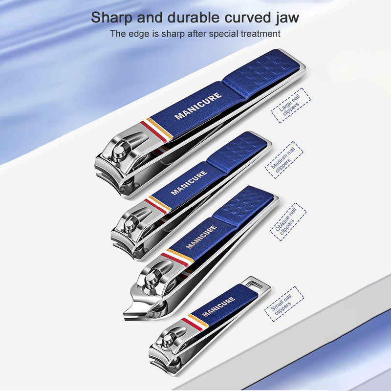 2023 9-19 komada Set rezača za nokte Set škarica za nokte od nehrđajućeg čelika Set sa sklopivom torbom Kompleti za manikuru Škare Šminka Alat za uljepšavanje Novo