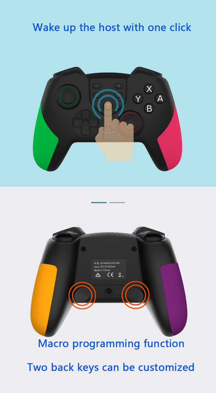 Gamepad Pro compatibil Bluetooth, n pornire consolă fără fir, controler pentru jocuri video gamepad, control prin joystick USB