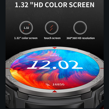 2022 Нов мъжки смарт часовник с Bluetooth разговор 1.32 \