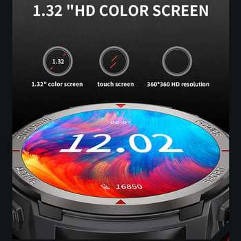 2022 Нов мъжки смарт часовник с Bluetooth разговор 1,32 инча 360*360 HD екран часовник Спортен фитнес тракер Спортен водоустойчив смарт часовник