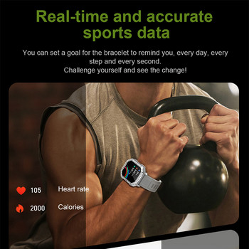 2022 Нов смарт часовник с Bluetooth разговори 410 mAh голяма батерия Спортен часовник на открито Откриване на сърдечен ритъм IP68 Водоустойчив смарт часовник Мъжки