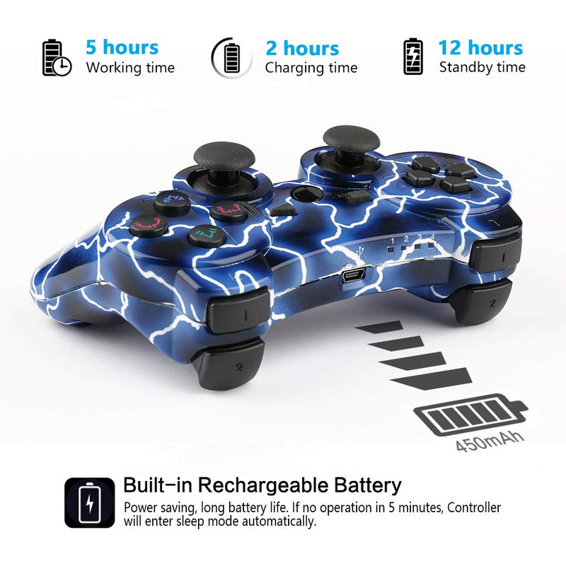 Nou stil PS3 Joystick Gaming Pad pentru PS3 Gamepad wireless pentru controler PS3