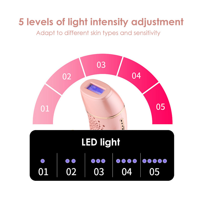 Moterų elektrinis lazerinis epiliatorius IPL plaukų šalinimo depiliatorius moterims lazerinis fotoepiliatorius, skirtas intymioms sritims veido epiliatorius