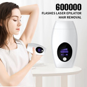 Epilator laser electric pentru femei cu ecran LED 600000 de fulgere Epilator permanent fără durere IPL pentru îndepărtarea părului pentru axile, picioare, brațe