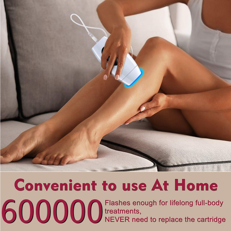 Epilator laser electric pentru femei cu ecran LED 600000 de fulgere Epilator permanent fără durere IPL pentru îndepărtarea părului pentru axile, picioare, brațe