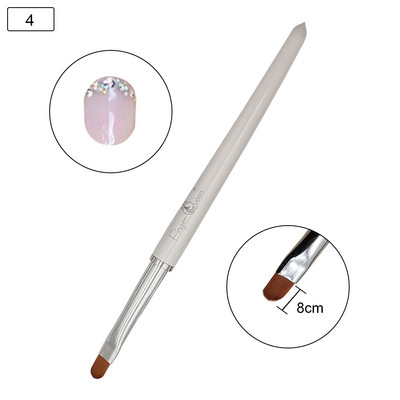 1pcs Pen metalic pentru fototerapie Perie pentru unghii pentru perii de manichiură Gel UV potrivit pentru salon profesional sau stilou pentru unghii pentru uz casnic