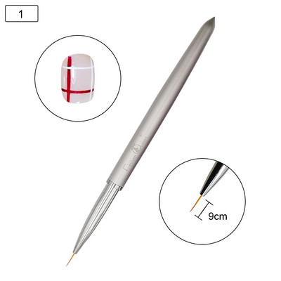1pcs Pen metalic pentru fototerapie Perie pentru unghii pentru perii de manichiură Gel UV potrivit pentru salon profesional sau stilou pentru unghii pentru uz casnic
