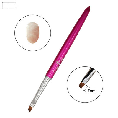 1pcs Pen metalic pentru fototerapie Perie pentru unghii pentru perii de manichiură Gel UV potrivit pentru salon profesional sau stilou pentru unghii pentru uz casnic