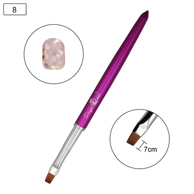 1pcs Pen metalic pentru fototerapie Perie pentru unghii pentru perii de manichiură Gel UV potrivit pentru salon profesional sau stilou pentru unghii pentru uz casnic