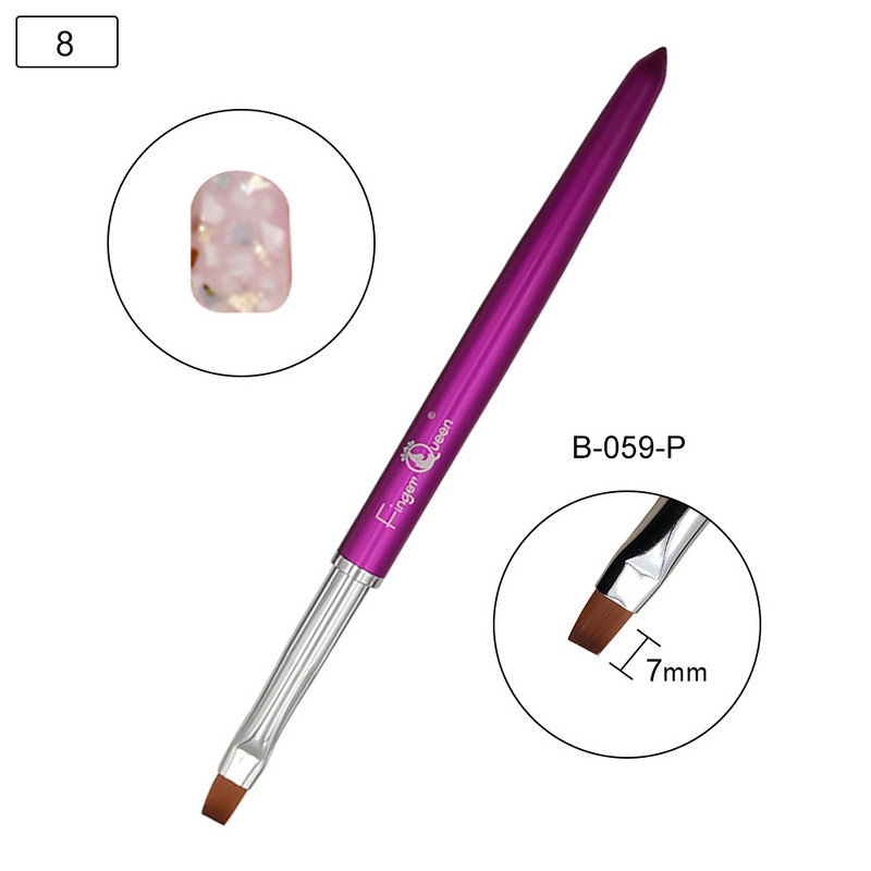 1pcs Pen metalic pentru fototerapie Perie pentru unghii pentru perii de manichiură Gel UV potrivit pentru salon profesional sau stilou pentru unghii pentru uz casnic