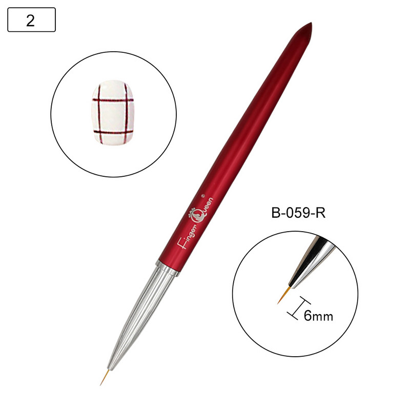 1pcs Pen metalic pentru fototerapie Perie pentru unghii pentru perii de manichiură Gel UV potrivit pentru salon profesional sau stilou pentru unghii pentru uz casnic