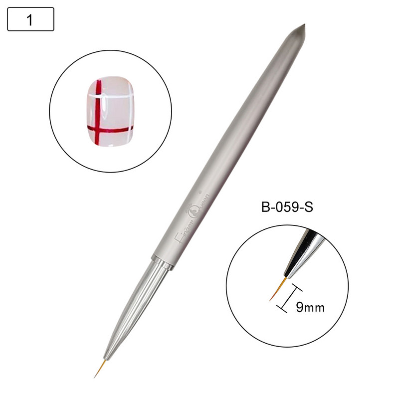 1pcs Pen metalic pentru fototerapie Perie pentru unghii pentru perii de manichiură Gel UV potrivit pentru salon profesional sau stilou pentru unghii pentru uz casnic