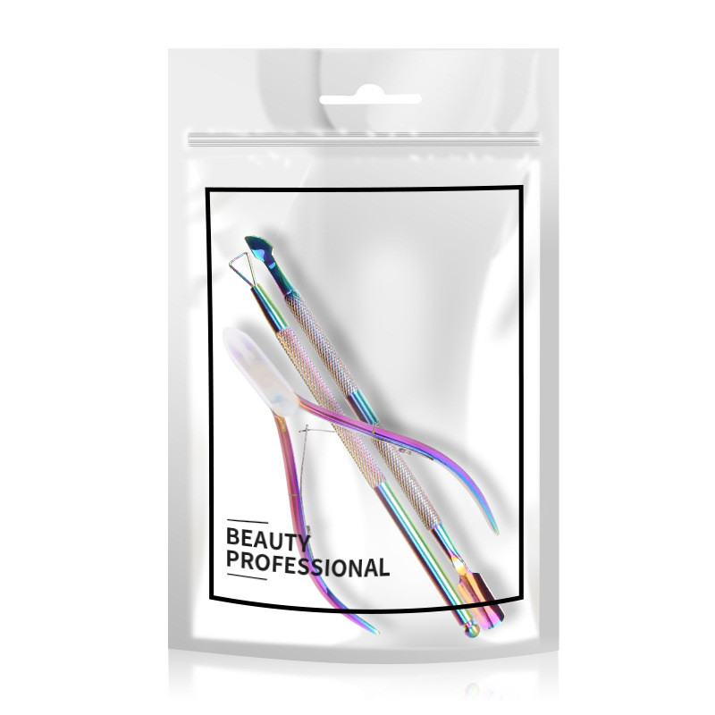 LIZY Manichiură Pensă pentru piele moartă Clești de frumusețe Cuticule Cutter Foarfecă Cuticule Push Trimmer Rindea unghii Instrument de pedichiură pentru arta unghiilor