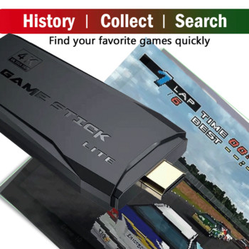 Горещо продаван HD 4K M8 Game Stick Безжична конзола за видеоигри 64GB Ретро ТВ игри с двоен 2.4G геймпад за GBA/PS1
