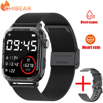 ChiBear 1,85" Bluetooth Call Smart Watch Men 120+ Sport Mode Rotating Button Sport Fitness Tracker Νέο αδιάβροχο Smartwatch Man