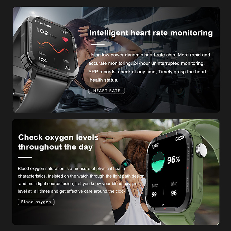 ChiBear 1,85" Bluetooth Call Smart Watch Men 120+ Sport Mode Rotating Button Sport Fitness Tracker Νέο αδιάβροχο Smartwatch Man