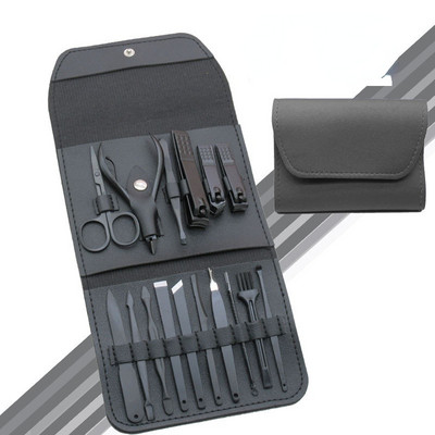 Set de tăietoare de unghii din oțel inoxidabil, foarfece, pensetă, alegere urechi, multifuncțional, set de instrumente de îngrijire zilnică a mâinilor pentru picioare, 3 culori