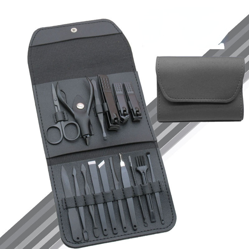 Set de tăietoare de unghii din oțel inoxidabil, foarfece, pensetă, alegere urechi, multifuncțional, set de instrumente de îngrijire zilnică a mâinilor pentru picioare, 3 culori