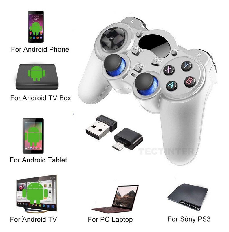 Gamepad 2.4 G Controller Android Wireless Joystick Joypad με μετατροπέα OTG για PS3/Smart Phone για Tablet PC Smart TV Box