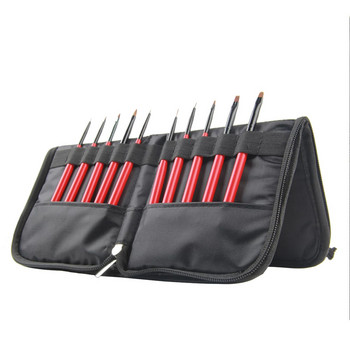 ANGNYA Stand Cosmetic Bag for Makeup Nail Brush Zipper Travel Αδιάβροχο Nail Organizer Τσάντα καλλωπισμού Make Up Brushes Tools Bag