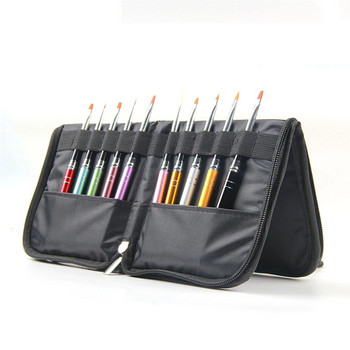 ANGNYA Stand Cosmetic Bag for Makeup Nail Brush Zipper Travel Αδιάβροχο Nail Organizer Τσάντα καλλωπισμού Make Up Brushes Tools Bag