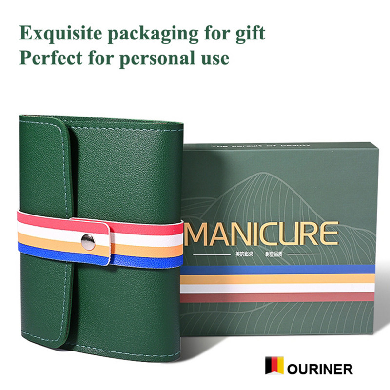 Set de tăietor de unghii Set 12/16 buc. Set de tăietoare de unghii din oțel inoxidabil Seturi de tăiere pentru manichiură Set de instrumente de tăiat unghii