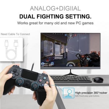 Поддържа Bluetooth безжичен геймпад за PS4 Контролер за Playstation 4 Slim/Pro Console Джойстик за PS3 Controle