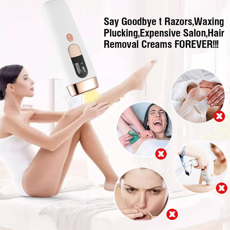 NICARE IPL Laser Epilator for Women 990000 Flashes Body Facial Bikini Αποτρίχωση Ανώδυνη Μόνιμη Μηχανή Αποτρίχωσης με Λέιζερ